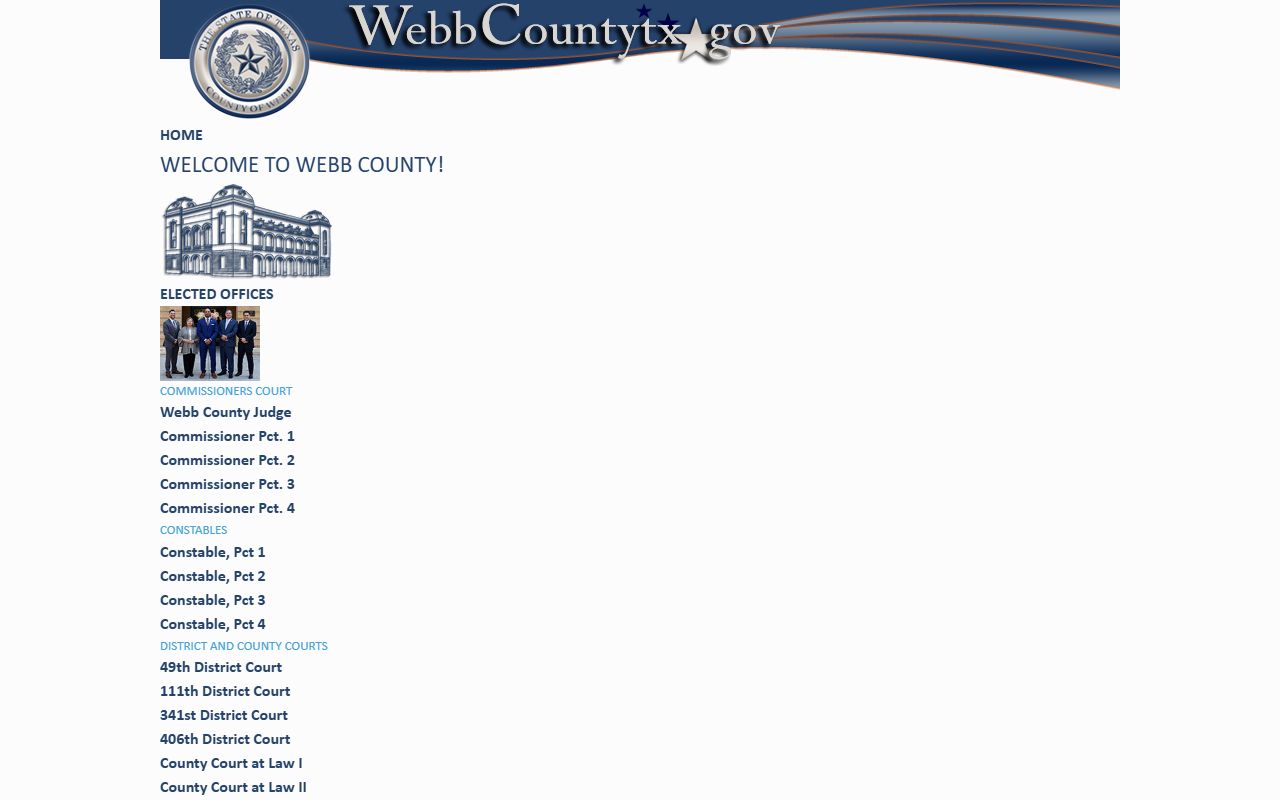 Webb County Clerk records management with historical scanning detail