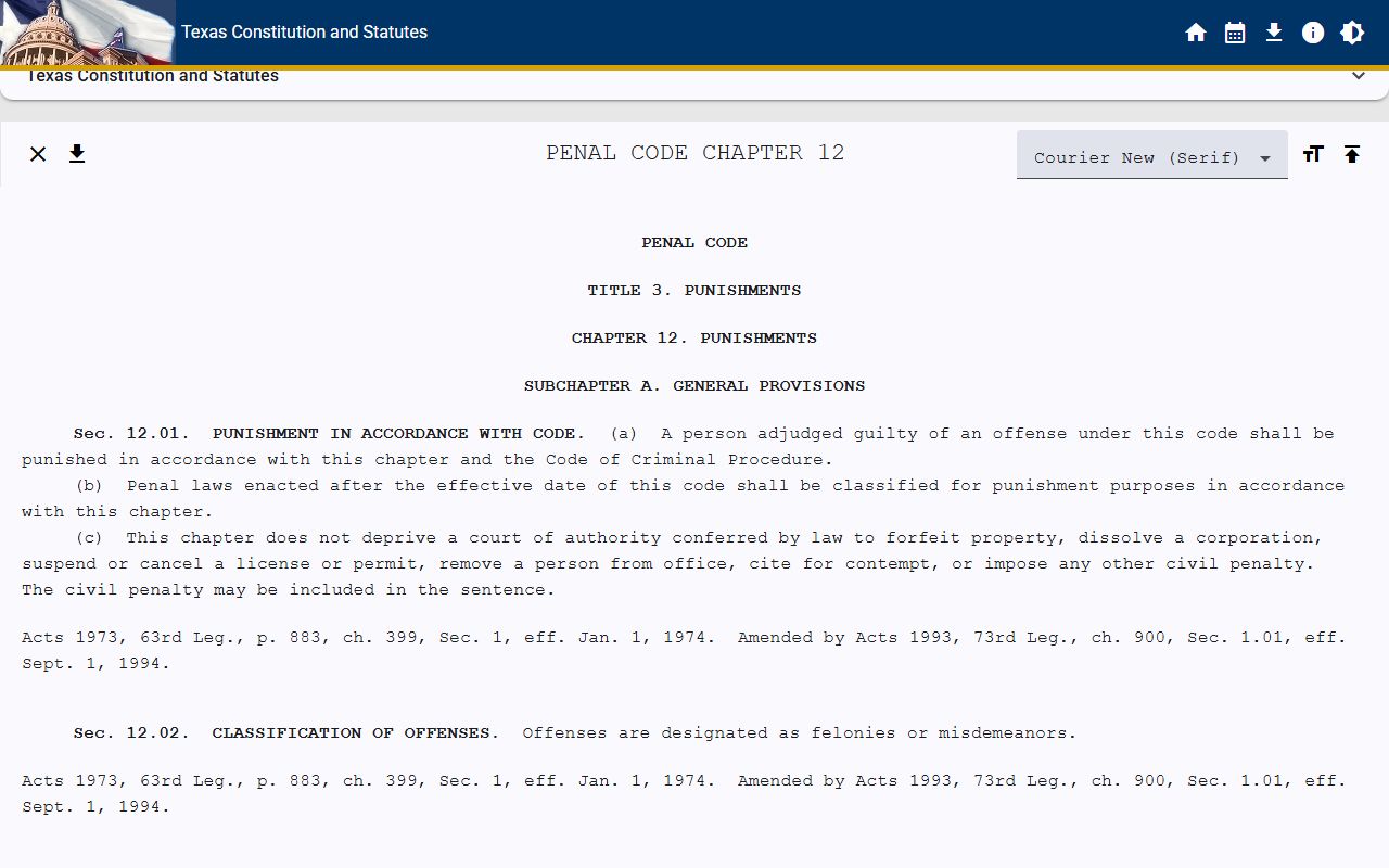 Texas Penal Code chapter behind Webb County arrest records charges