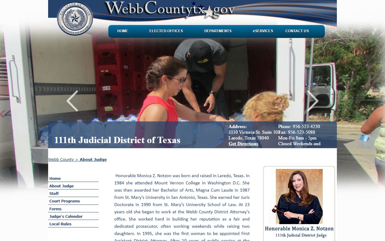 111th Webb County District Court judge biography
