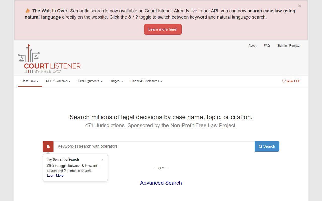 CourtListener free search alternative for Webb County federal court records