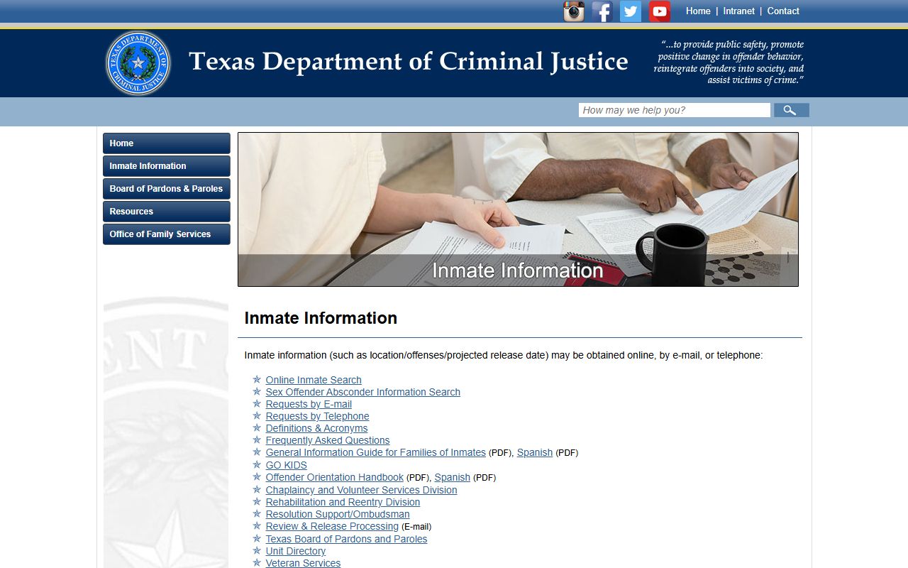 State prison search to compare with Webb County inmate records