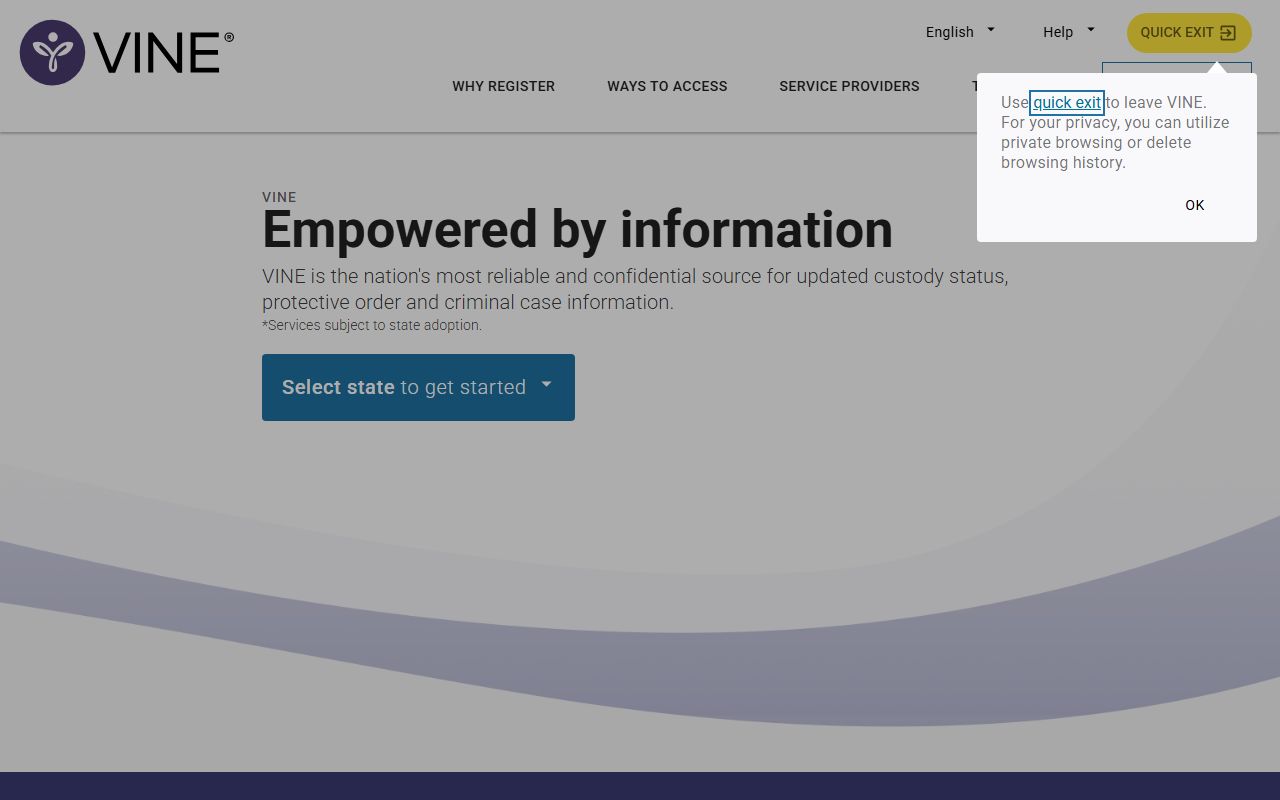 VINELink custody notifications for Webb County released inmates